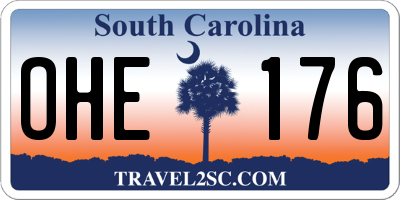 SC license plate OHE176