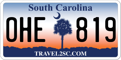 SC license plate OHE819