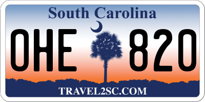 SC license plate OHE820