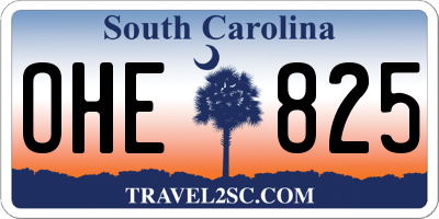 SC license plate OHE825