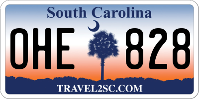 SC license plate OHE828