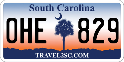 SC license plate OHE829
