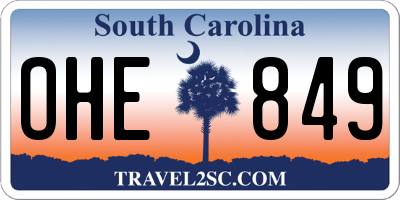 SC license plate OHE849