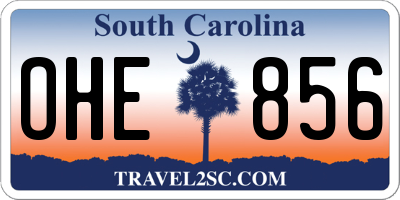 SC license plate OHE856