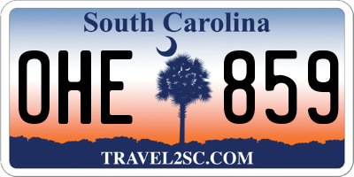SC license plate OHE859