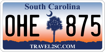 SC license plate OHE875