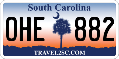 SC license plate OHE882