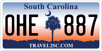 SC license plate OHE887