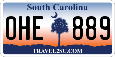 SC license plate OHE889