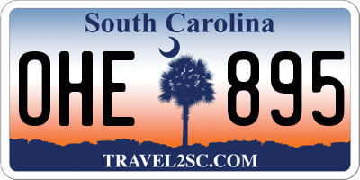 SC license plate OHE895
