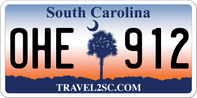 SC license plate OHE912