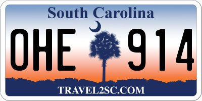 SC license plate OHE914
