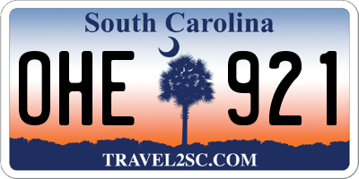 SC license plate OHE921