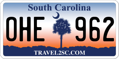 SC license plate OHE962