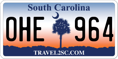 SC license plate OHE964