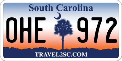 SC license plate OHE972