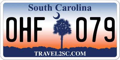 SC license plate OHF079