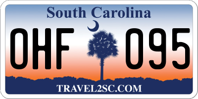 SC license plate OHF095
