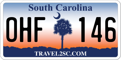 SC license plate OHF146