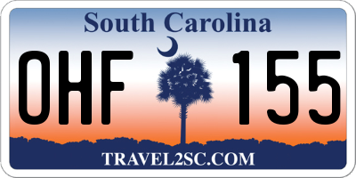 SC license plate OHF155