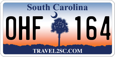 SC license plate OHF164