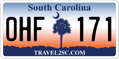 SC license plate OHF171