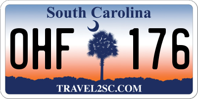 SC license plate OHF176