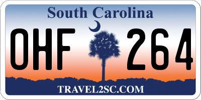 SC license plate OHF264