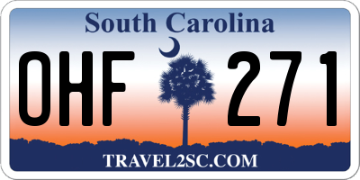 SC license plate OHF271