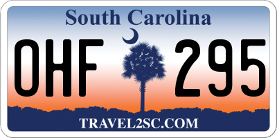 SC license plate OHF295