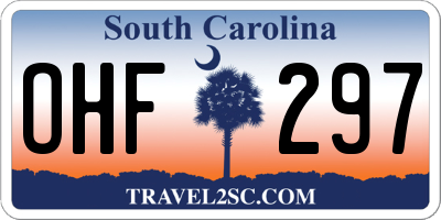 SC license plate OHF297