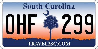 SC license plate OHF299