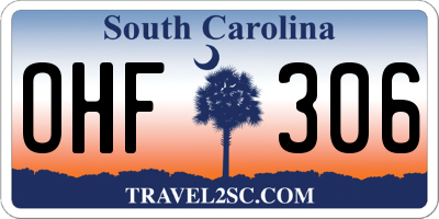 SC license plate OHF306