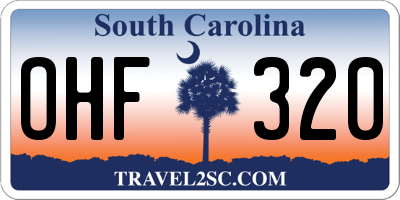 SC license plate OHF320