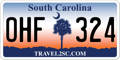 SC license plate OHF324