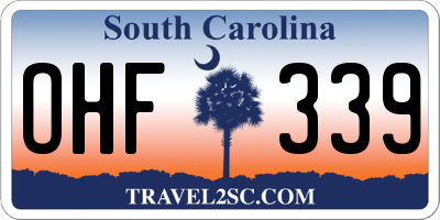 SC license plate OHF339