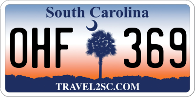 SC license plate OHF369