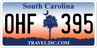 SC license plate OHF395