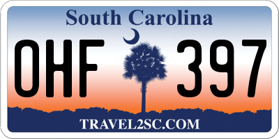 SC license plate OHF397