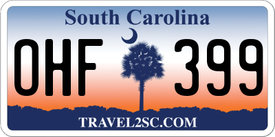 SC license plate OHF399