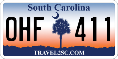 SC license plate OHF411