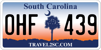 SC license plate OHF439