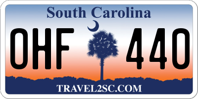 SC license plate OHF440