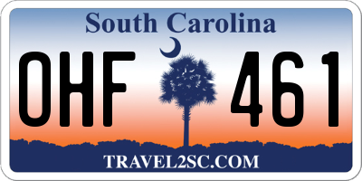 SC license plate OHF461