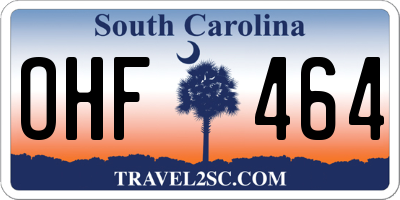 SC license plate OHF464