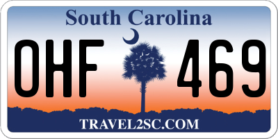 SC license plate OHF469