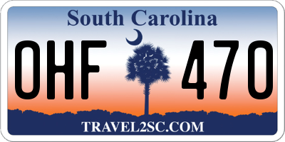SC license plate OHF470