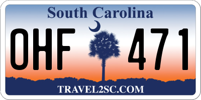 SC license plate OHF471