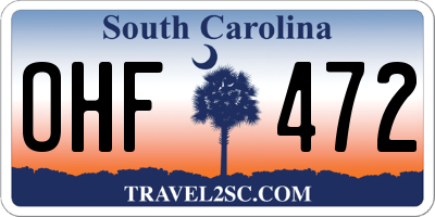 SC license plate OHF472