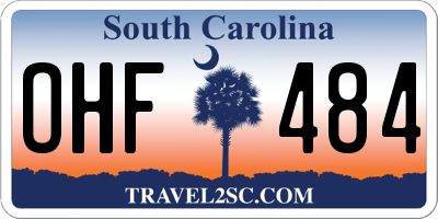 SC license plate OHF484